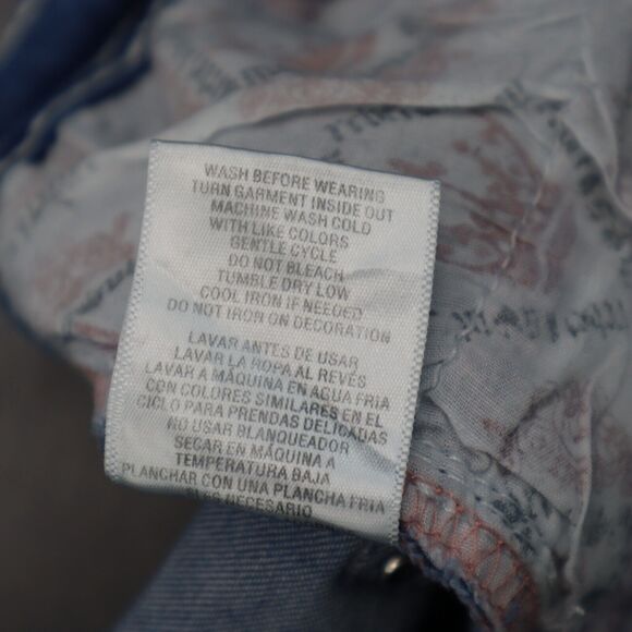 Rebel Soul Pants Womens 8 Blue Mid Rise 5 Pocket Design Boot Cut Faded Jeans - Picture 4 of 16